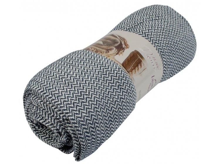 Плед хлопковый Home Line. Lanavitta Дюна синий