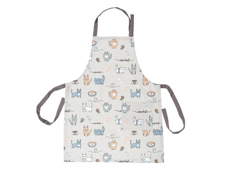 Фартук кухонный Home Line. Кіт на кухні бежевого цвета