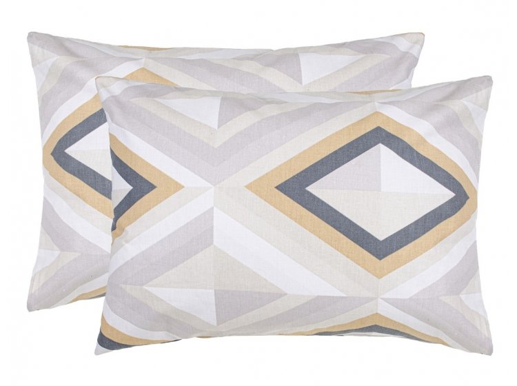 Набор наволочек Home Line. Бязь Калейдоскоп бежево-графітовий/перламутровий 140
