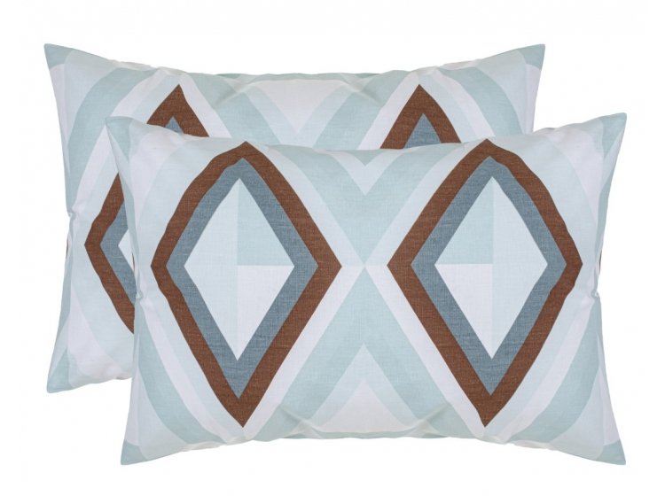 Набор наволочек Home Line. Бязь Калейдоскоп ментоловий/сіро-зелений 140