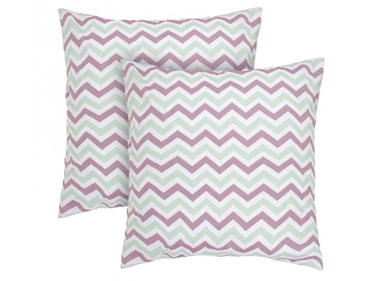 Набор наволочек Home Line. Бязь Зіг заг лілово-зелений 120