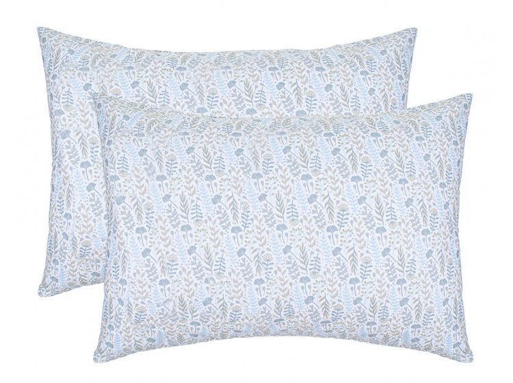 Набор наволочек Home Line. Бязь Цвітіння трав блакитний 140