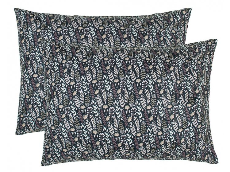 Набор наволочек Home Line. Бязь Цвітіння трав графіт 140