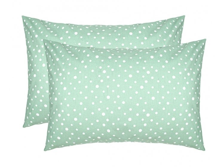 Набор наволочек Home Line. Бязь Горох білий на зеленому 140