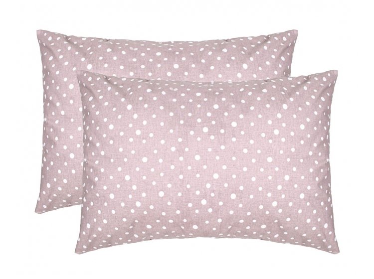 Набор наволочек Home Line. Бязь Горох рожево-ліловий 140