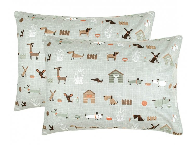 Набор наволочек Home Line. Бязь Гав-гав світло-сірий 120