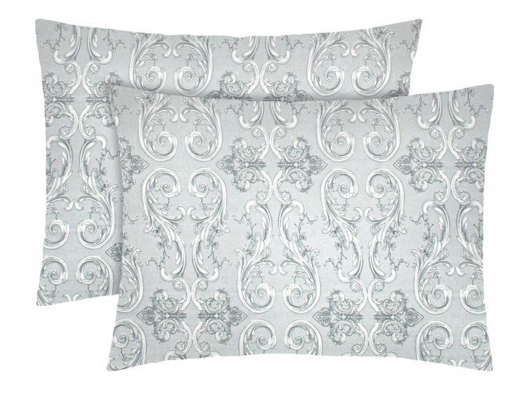 Набор наволочек Home Line. Бязь Завитки сірий 140