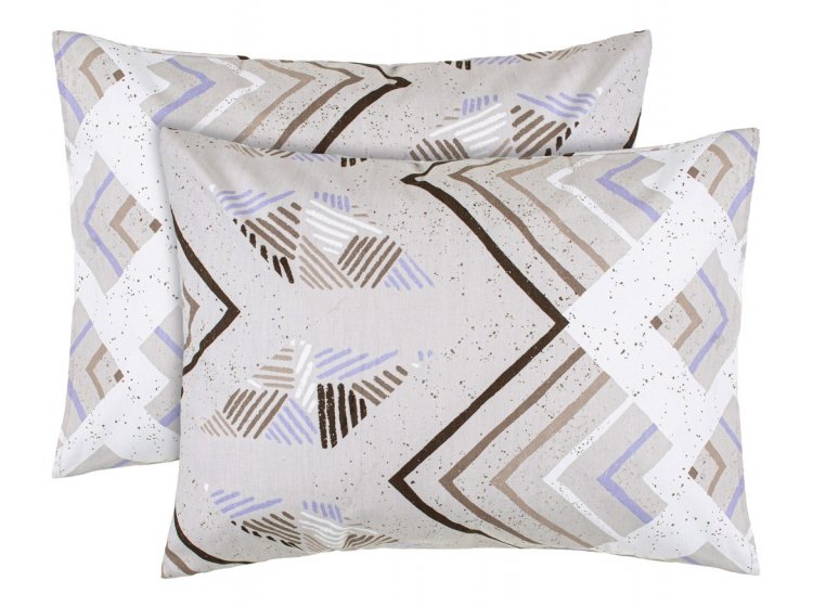 Набор наволочек Home Line. Бязь Захопленість бузково-бежевий 140