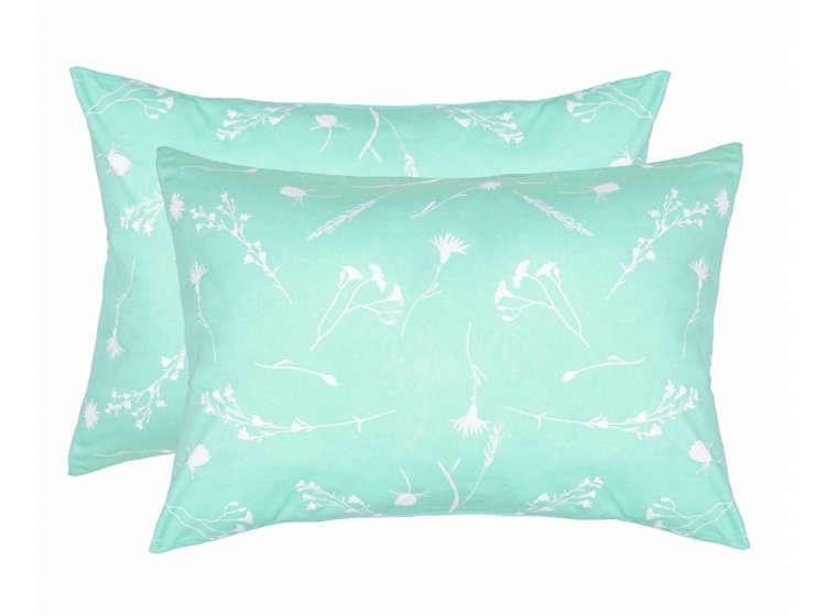 Набор наволочек Home Line. Бязь Волошки бірюзовий 140