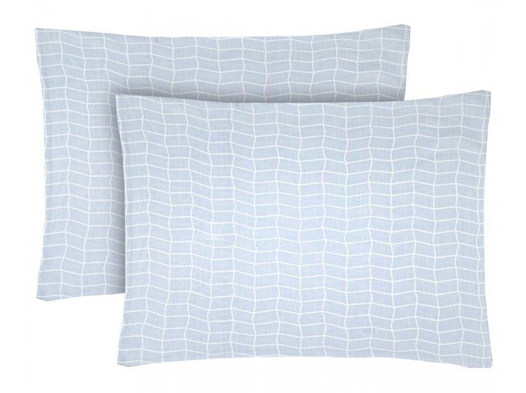 Набор наволочек Home Line. Бязь Паркет світло-блакитний 140