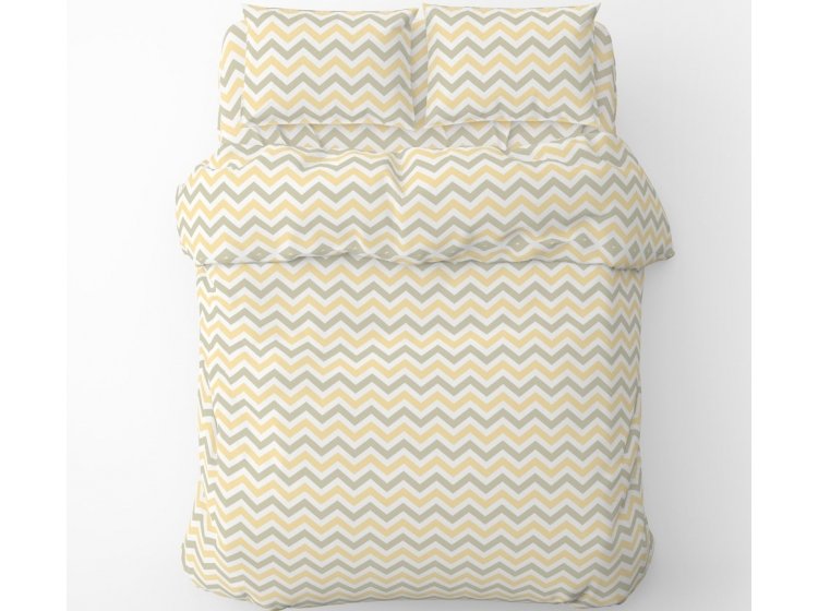 Постельное белье Home Line. Бязь  Зіг заг персиково-бежевий
