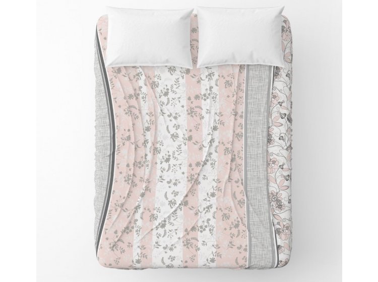 Простынь Home Line. Бязь Затишок сіро-рожевий