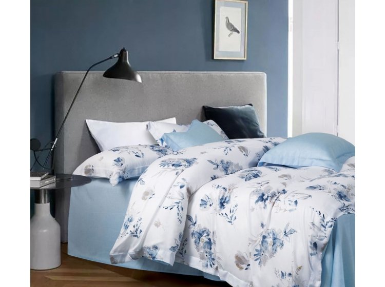 Постельное белье Home Line. Тенсел Доріс Блакитний