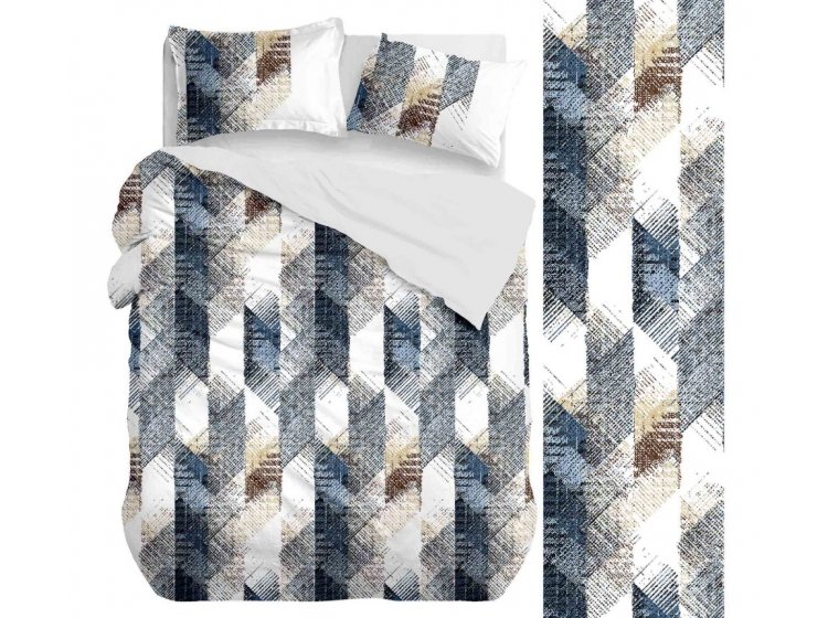 Постельное белье Home Line. Фланель Синя графіка