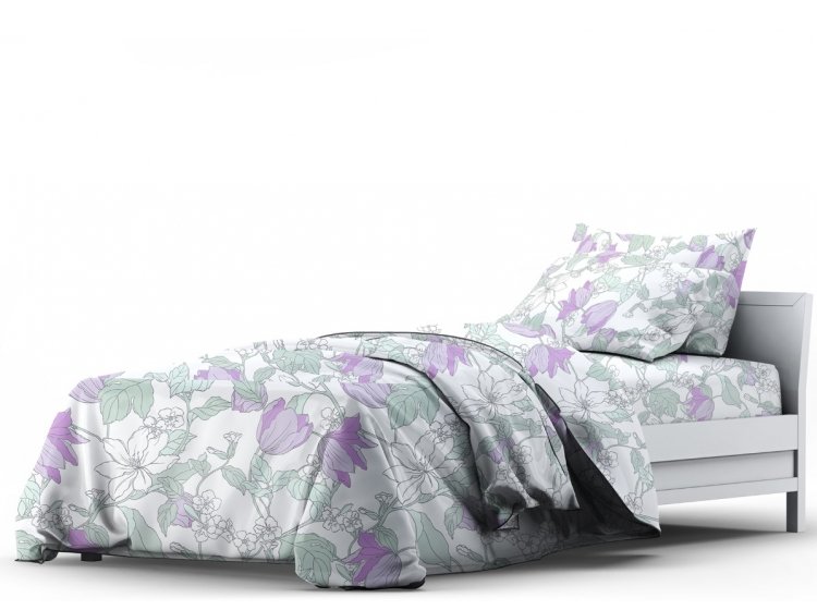 Постельное белье Home Line. Весняний вечір лілово-ментоловий