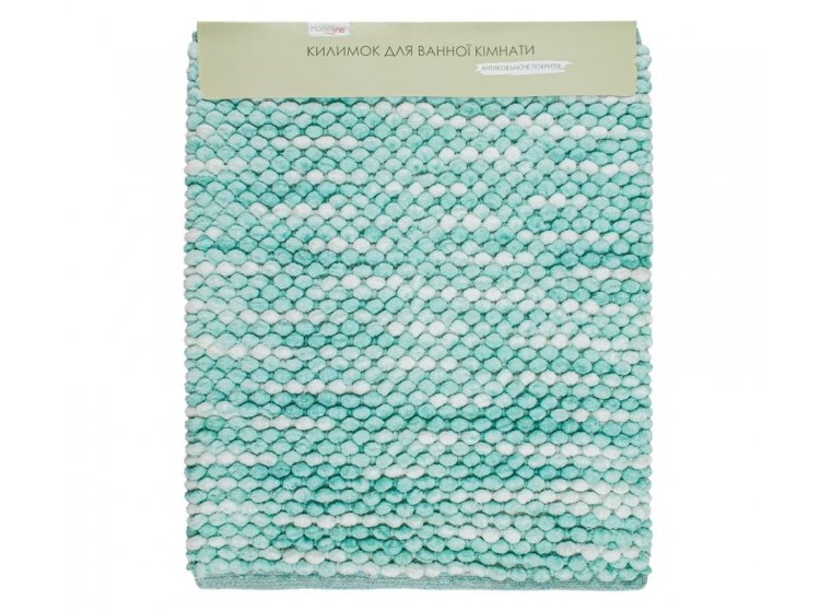 Коврик Home Line. Shady бело-бирюзовый
