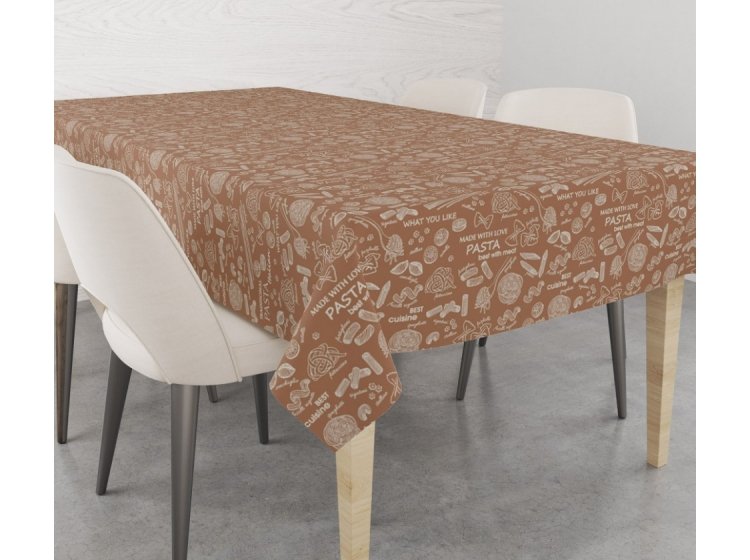 Скатерть Home Line. Паста цвета светло-коричневый/суровый