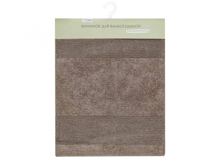 Коврик для ванной Home Line. Stripes серо-коричневый