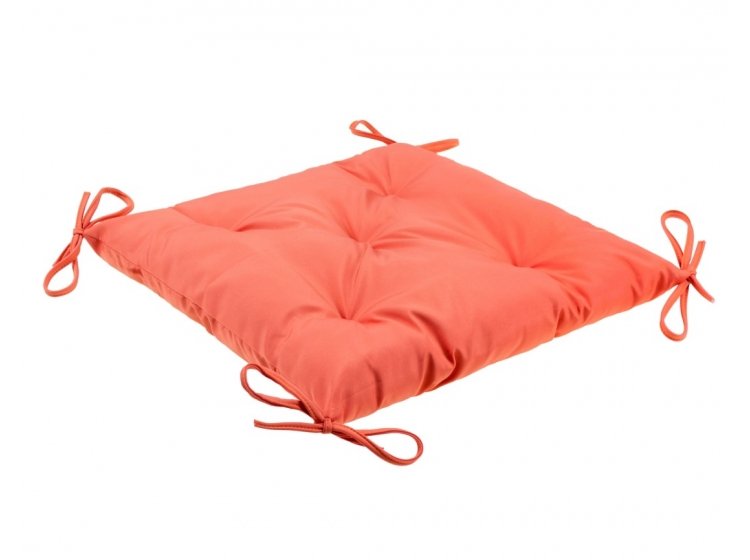 Подушка для сидения Home Line. Спандекс на завязках оранжевого цвета