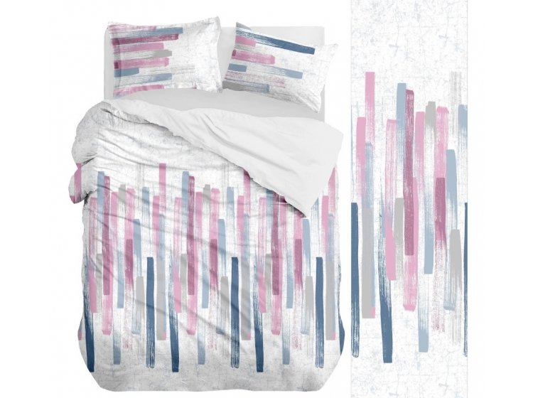Постельное белье Home Line. Фланель розово-синего цвета