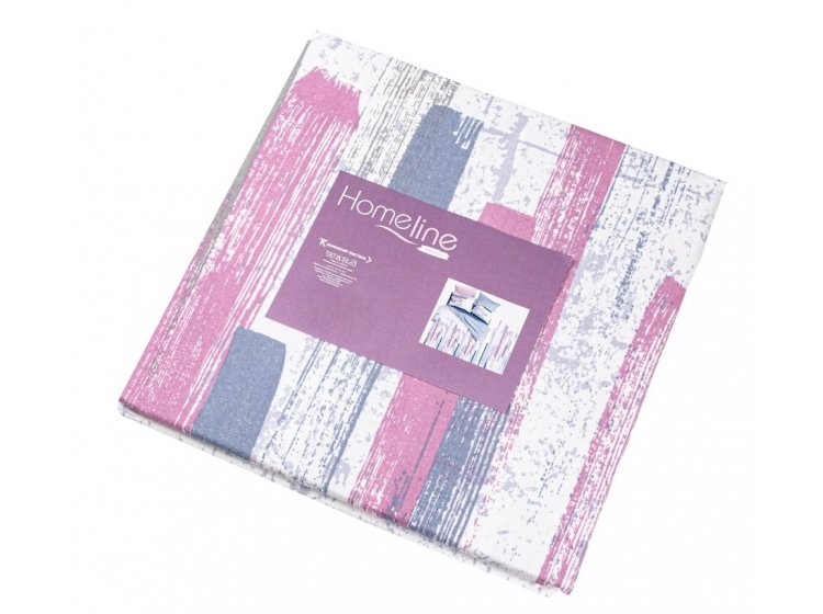 Постельное белье Home Line. Фланель розово-синего цвета