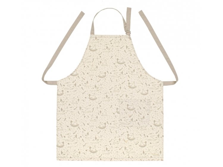 Фартук кухонный Home Line. Курочки светло-коричневый/серо-бежевый