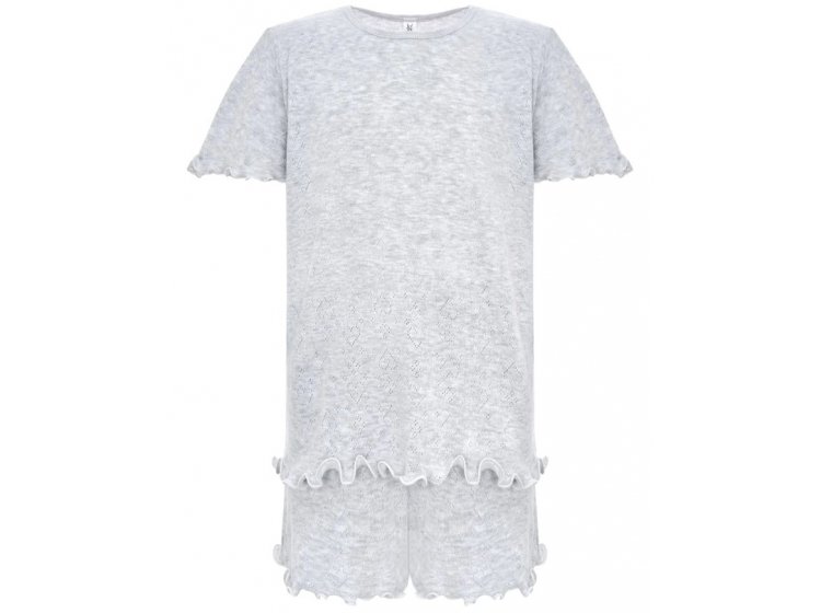 Пижама детская трикотаж сердечко German Volf. 24125 серого цвета