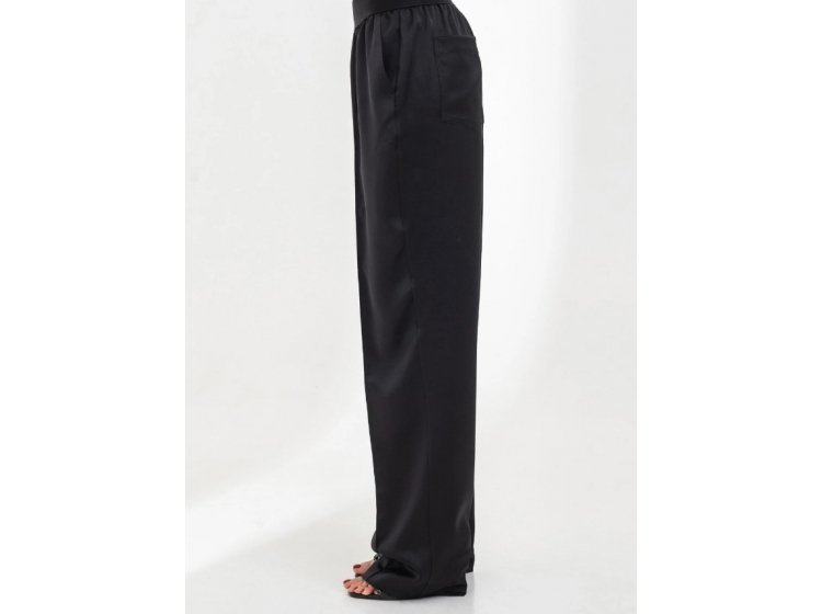 Брюки женские атласные German Volf. 21068 черного цвета