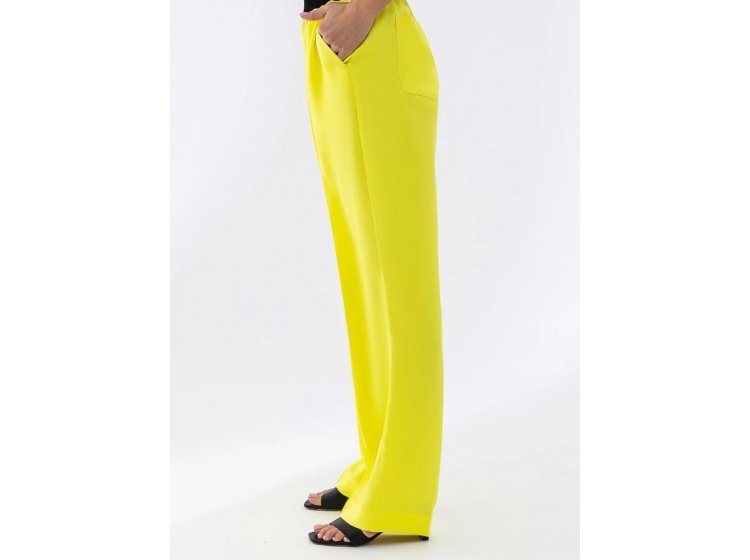 Брюки женские атласные German Volf. 21068-3 желтого цвета