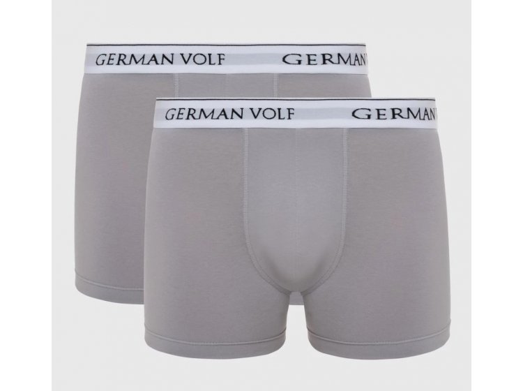 Боксеры мужские 2 шт. German Volf. 23101-1 хлопок серого цвета