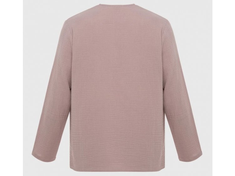 Рубашка мужская муслиновая с длинным рукавом German Volf. 23062 бежевого цвета