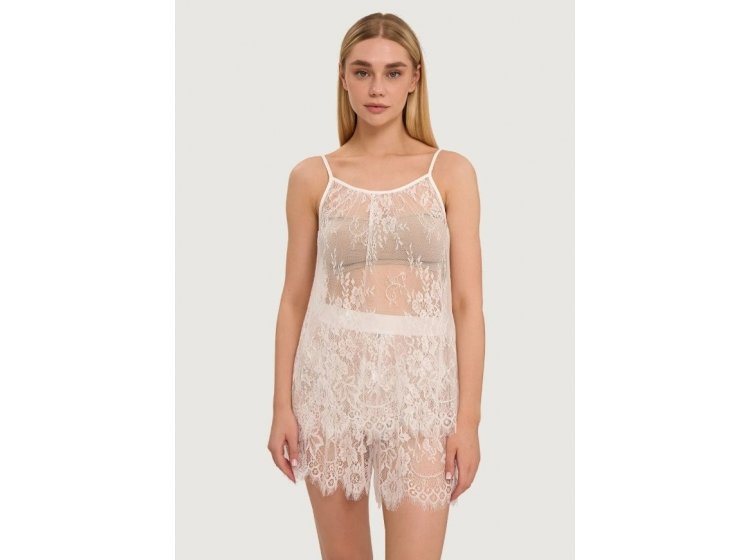 Комплект гипюровый German Volf. 24059 топ и шорты с поясом
