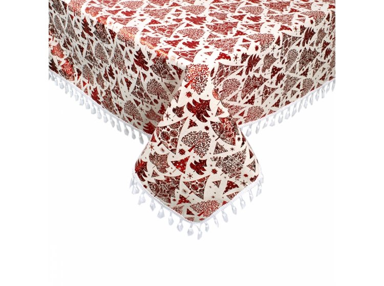 Новогодняя скатерть Iris Home. New Year красная