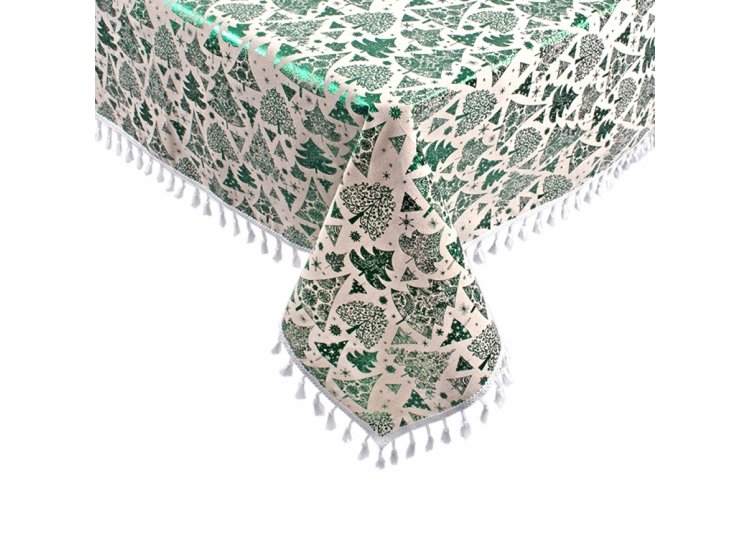 Новогодняя скатерть Iris Home. New Year зеленая