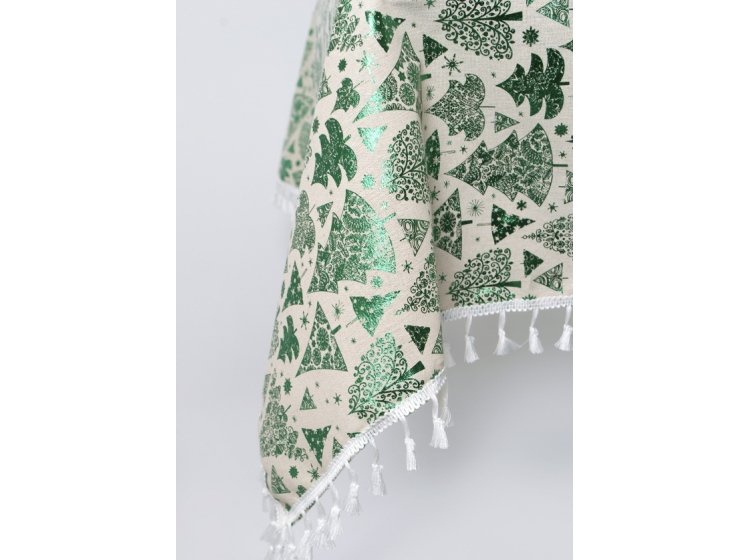 Новогодняя скатерть Iris Home. New Year зеленая