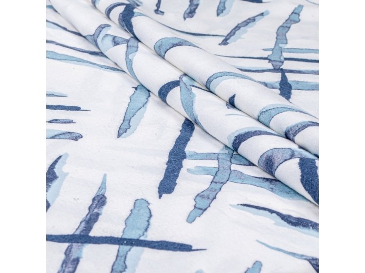 Постельное белье Home Line. Фланель сине-белого цвета