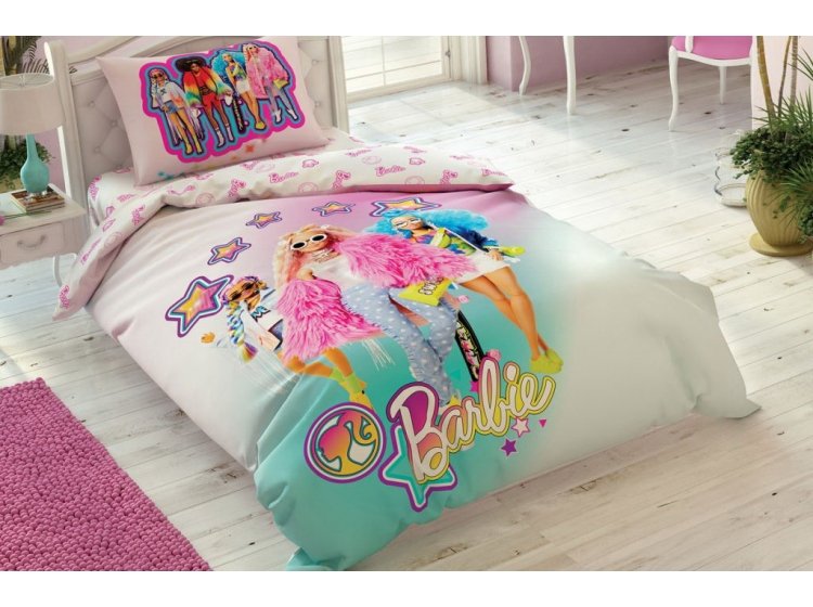 Підліткова постільна білизна TAC. Ранфорс Barbie Extra Lamba
