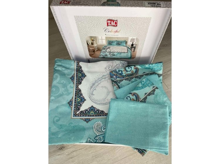 Постельное белье TAC. Сатин Digital Della Mint