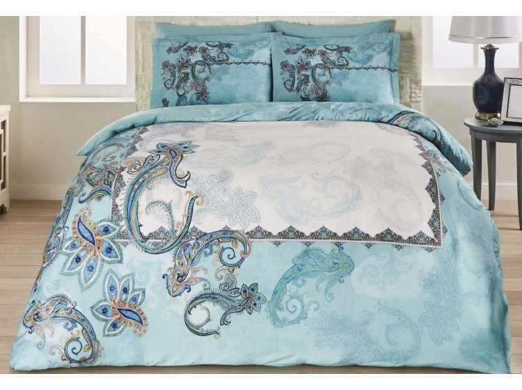 Постельное белье TAC. Сатин Digital Della Mint