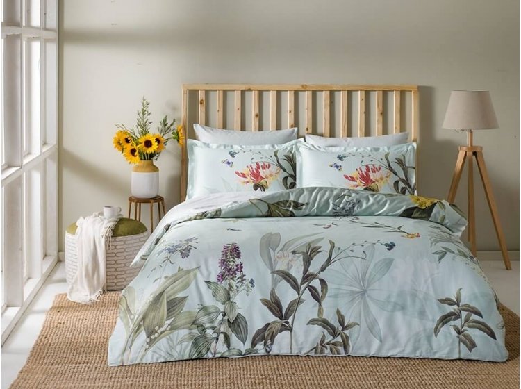 Постельное белье TAC. Сатин Digital Laden Mint