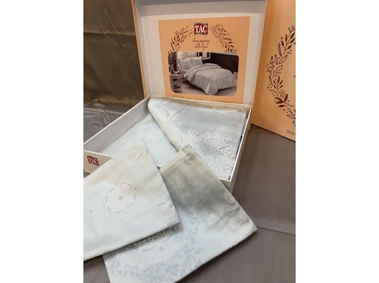 Постельное белье Tac. Сатин Lucca Mint 