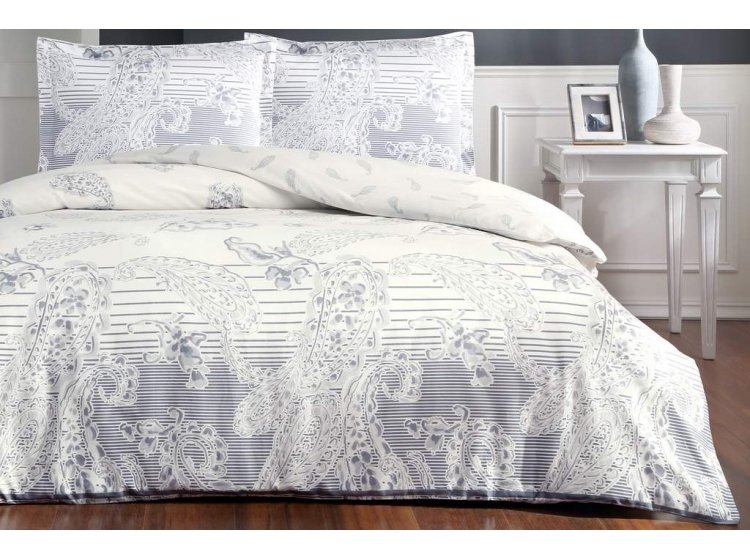 Постельное белье Tac. Satin Paisley Indigo