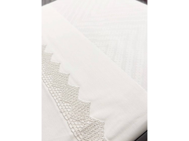 Постельное белье TAC. Сатин-Deluxe Жаккард Sambre Cream