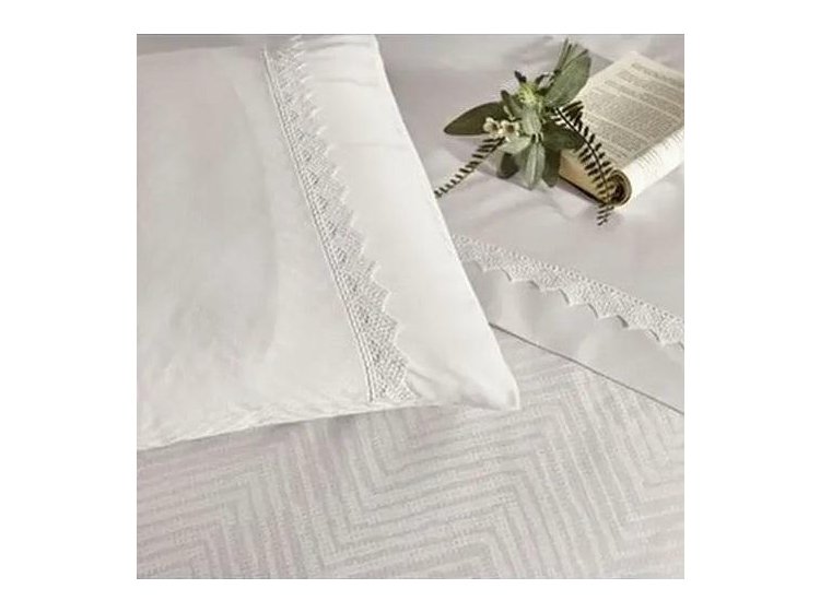 Постельное белье TAC. Сатин-Deluxe Жаккард Sambre Cream