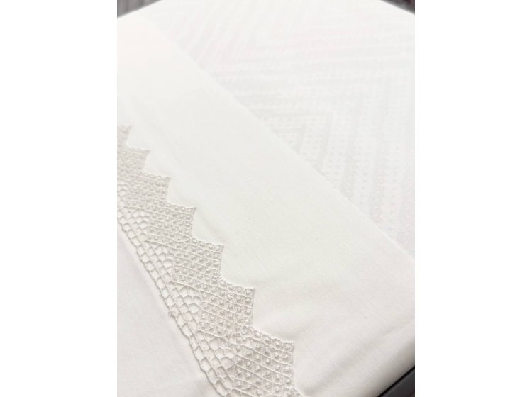 Постельное белье TAC. Сатин-Deluxe Жаккард Sambre White