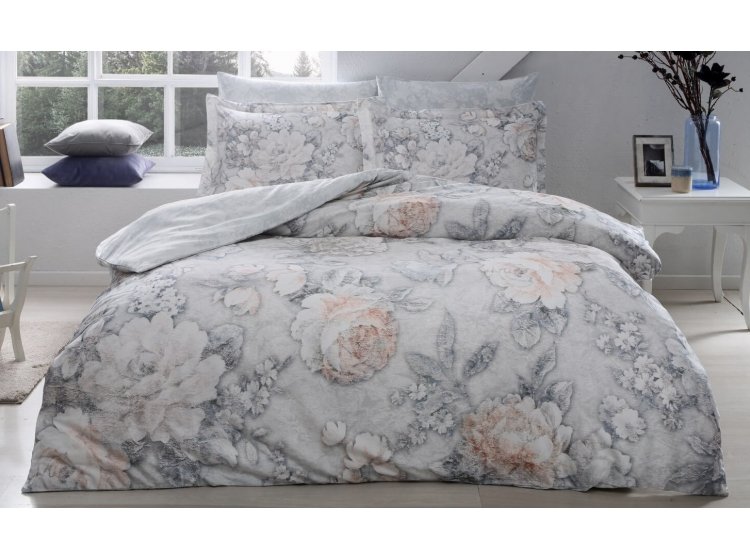 Постельное белье TAC. Сатин Digital Seine Grey