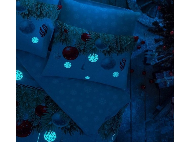Светящееся постельное белье TAC. Snowflake Green