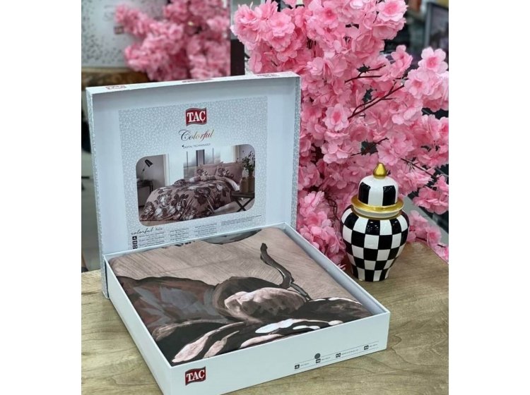 Постельное белье TAC. Сатин Digital Avila Dried Rose