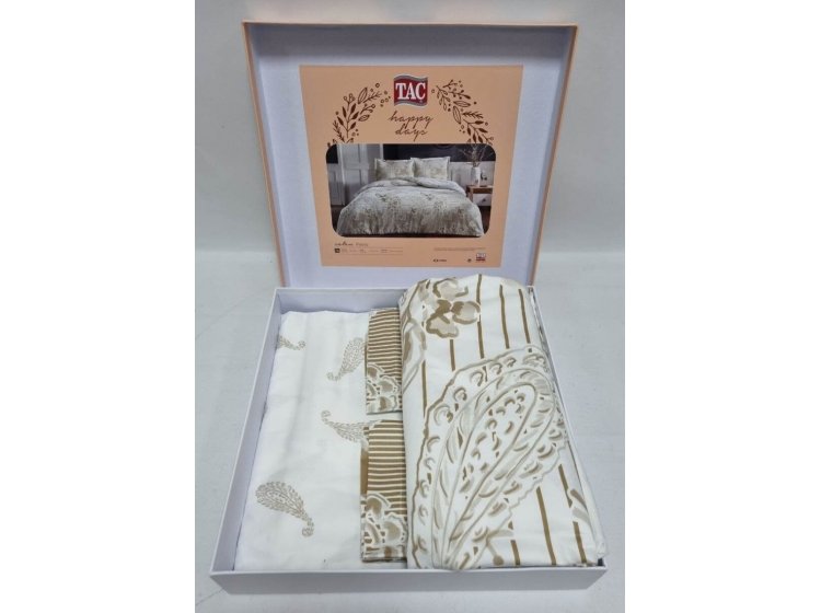 Постельное белье Tac. Satin Paisley Gold