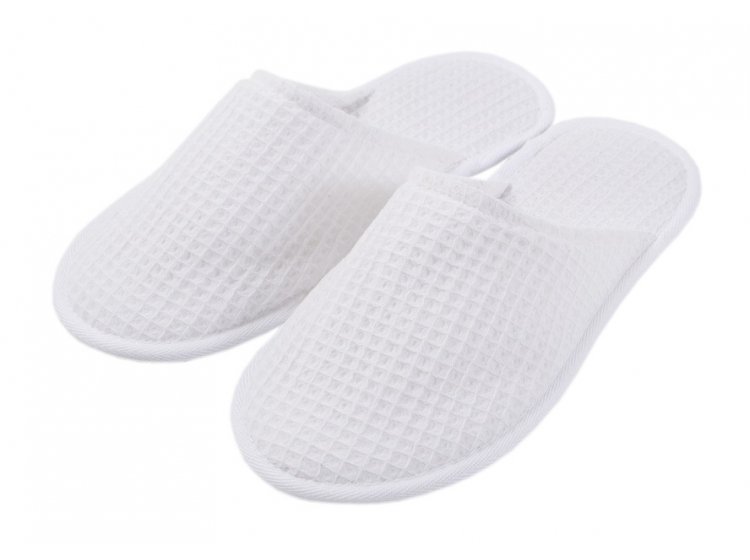Тапочки вафельные Lotus. White